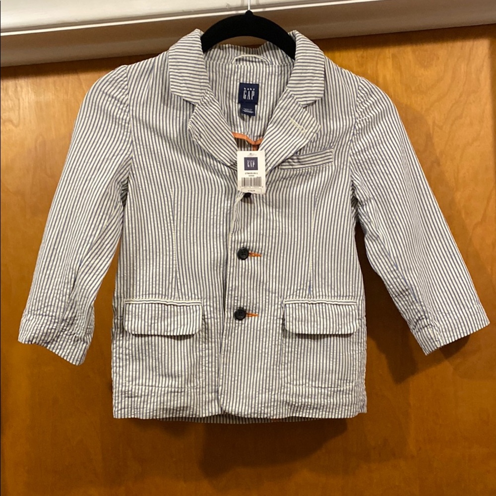 GAP Kids Striped Jacket - Blue and White